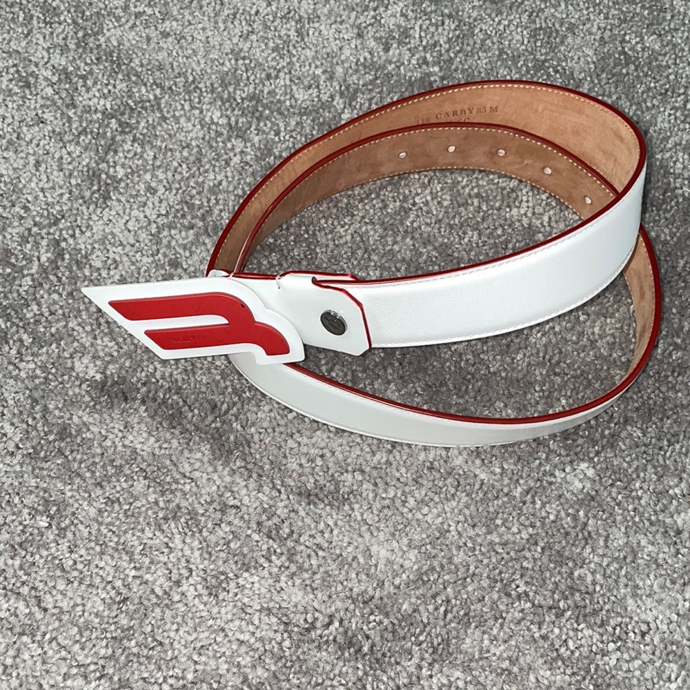 White Bally belt